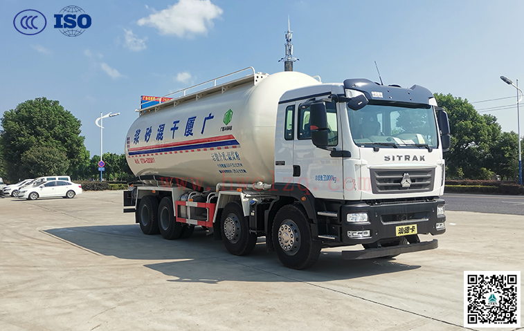 重汽汕德卡25-29方粉粒物料運輸車