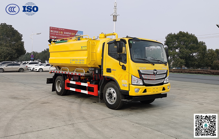 福田歐馬可5.5m3+3m3清洗吸污車